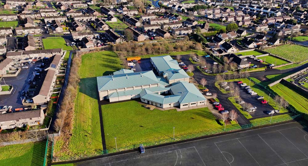 Aerial view of Ballymena North centre and grounds